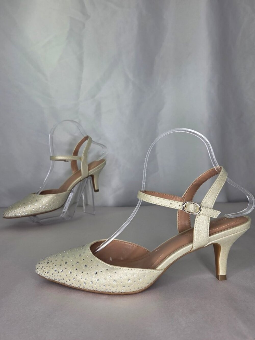 Style & Co Gwenn Evening Platino Shimmer Heel Pumps, Size: 8.5 M